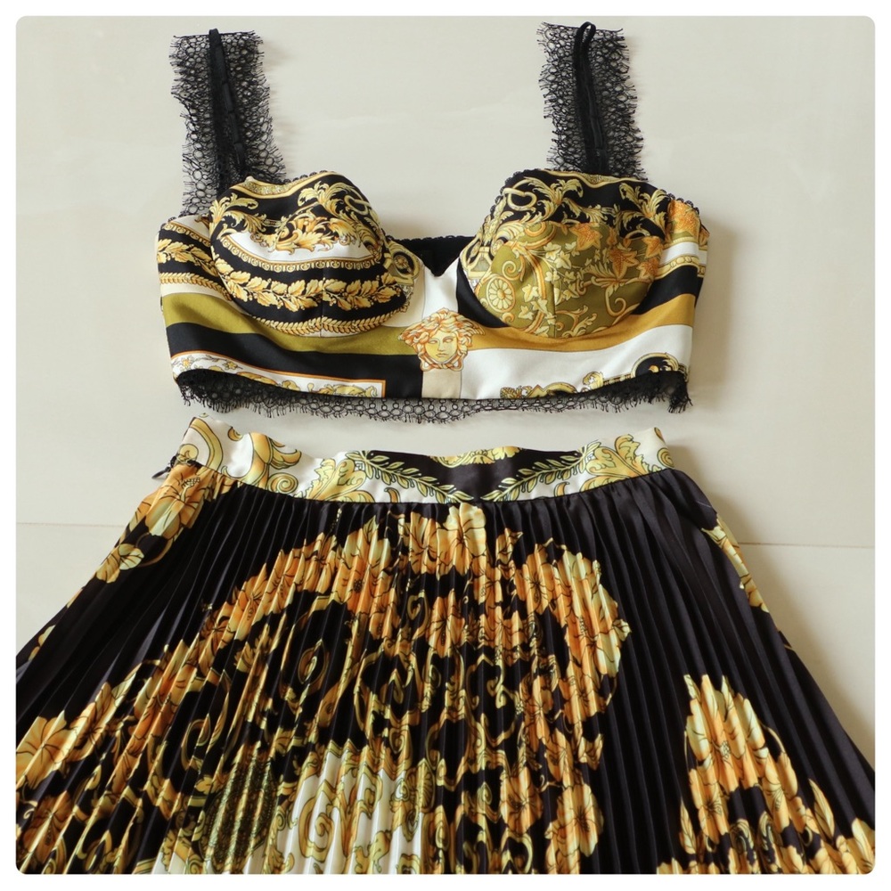 Versace Barocco Silk Skirt Set - Picture 3 of 12